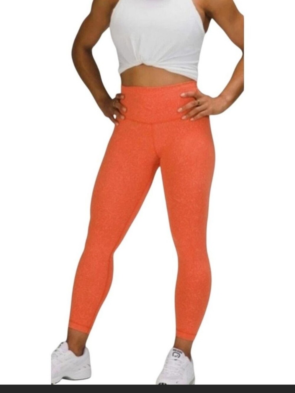 lululemon athletica Coral Orange High-Rise Leggings 6